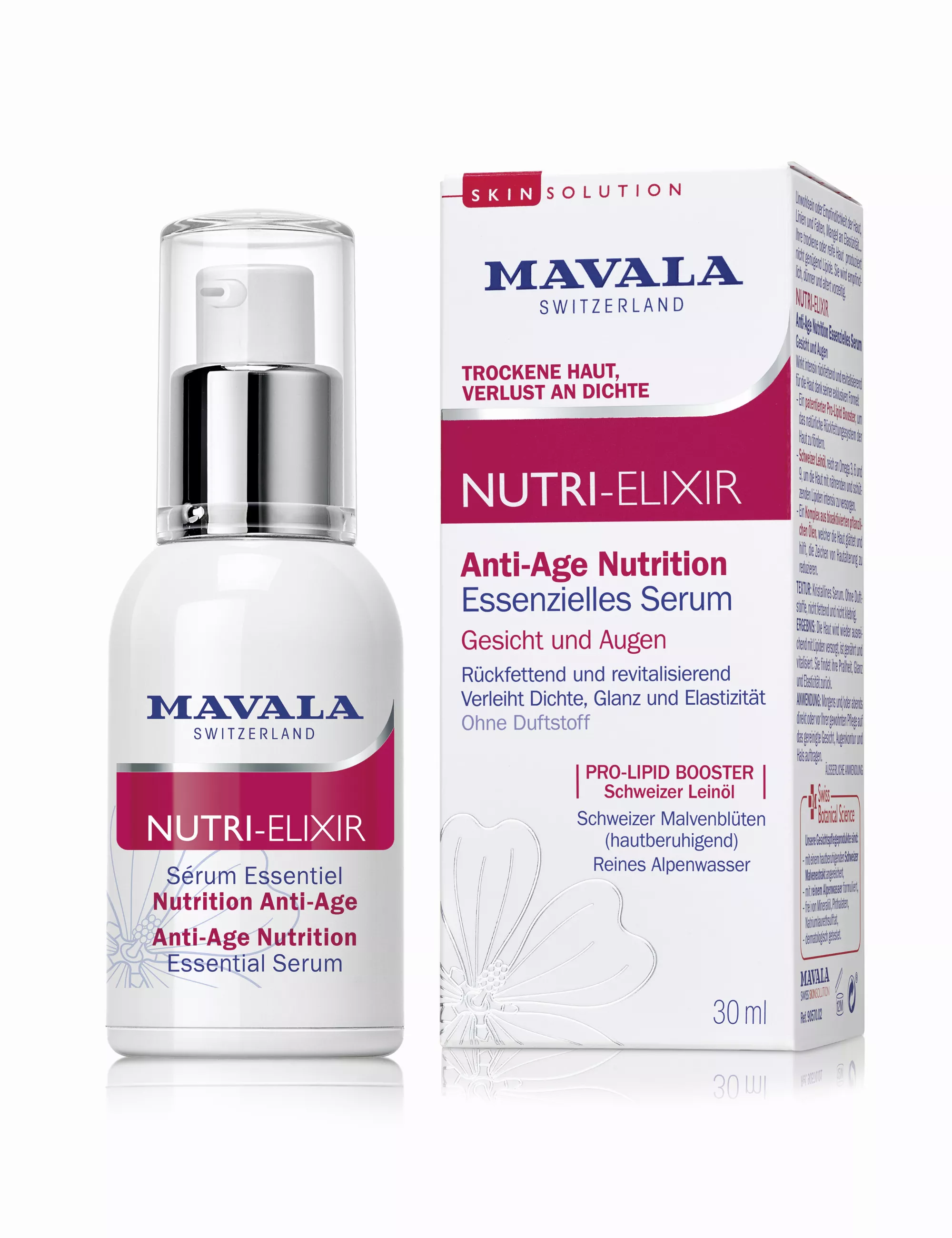NUTRI-ELIXIR - Anti-Age Nutrition Essenzielles Serum - Trockene Haut, Verlust an Dichte? - Vegan